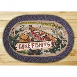 Gone Fishing Braided Rug