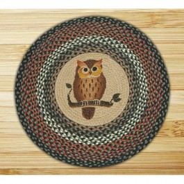 Round Owl Jute Rug