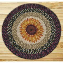 Round Sunflower Jute Rug