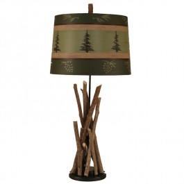 Bundle of Sticks Pine Tree Table Lamp