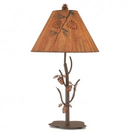 Iron Pine Cone Table Lamp