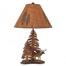 Deer in Trees Table Lamp
