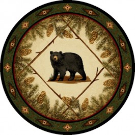 Curious Cub Round Rug