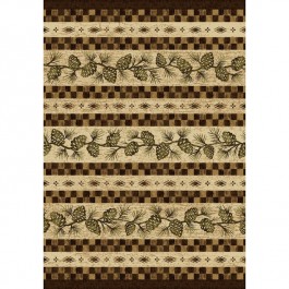 Folk Dance Pine Cone Area Rugs