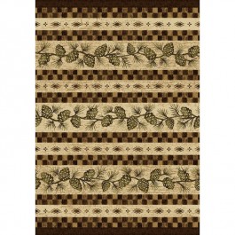 Folk Dance Pine Cone Area Rugs