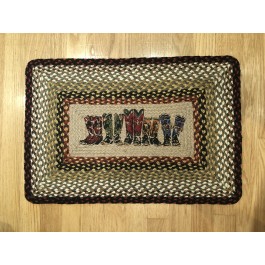 Cowboy Boots Jute Rectangular Rug