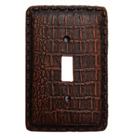 Replica Crocodile Skin Single Toggle Switch Plate
