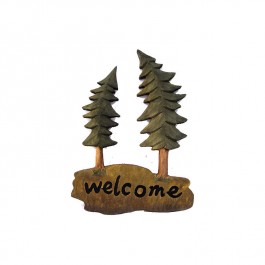 Welcome Pine Tree Wall Art