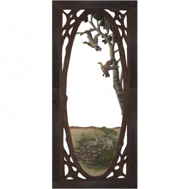 Duck & Fish Carved Screen Door