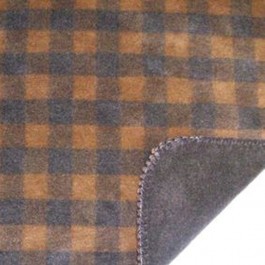 Denali Gold-Taupe Buffalo Check Fleece Throw