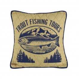Trout Pillow 18" x 18"