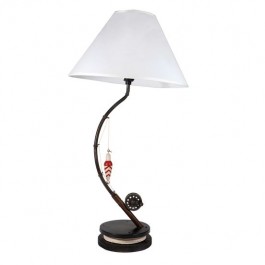 22" Fishing Pole Table Wood Lamp