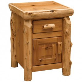 Enclosed Log Nightstand