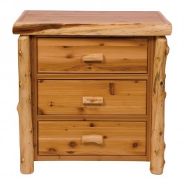 Cedar Log 3 Drawer Chest