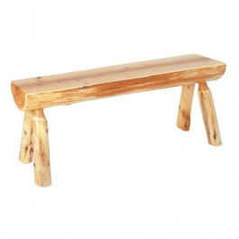 Cedar Log Dining Bench