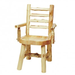 Log Ladder Back Arm Chair