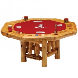 8 Sided Cedar Poker Table 