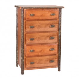 5 Drawer Hickory Chest