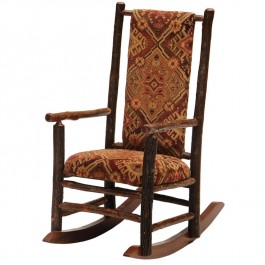 Upholstered Hickory Rocking Chair
