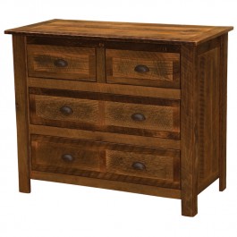 Premium 4 Drawer Low Boy Barn Wood Dresser