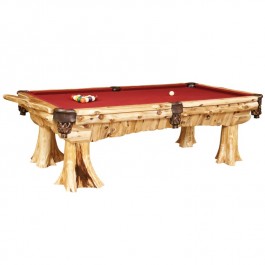 Cedar Log Pool Table