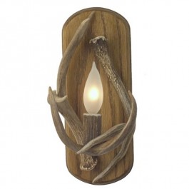 Oak and Antler Sconce