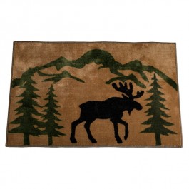 Mountain Moose Kitchen and Bath Rug