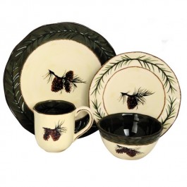 Pine Cone Dinnerware and Serving Pieces