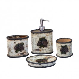 Birch and Pinecone Bath Set