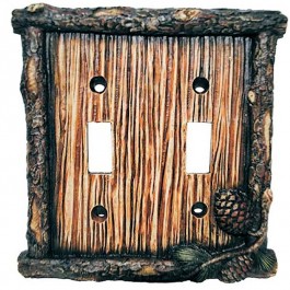 Lodge Pinecone Switch Plates