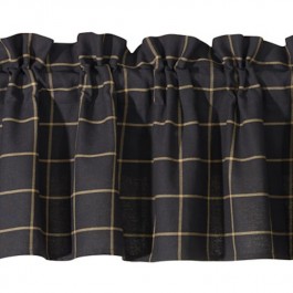 Black Window Pane Valance