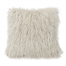 Mongolian White Faux Fur Pillow
