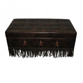 Faux Leather Star Storage Trunk/Bench -DISCONTINUED