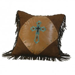 Embroidered Cross Pillow