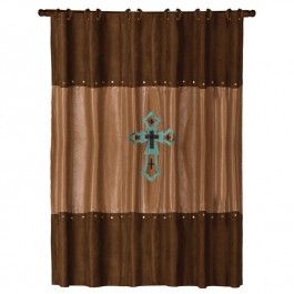 Embroidered Cross Shower Curtain -DISCONTINUED