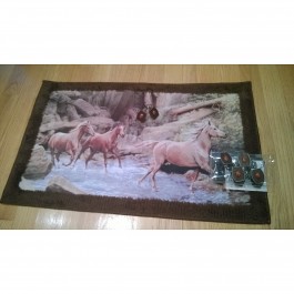 Wild Horses Running Free Soft Memory Foam Rug