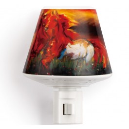 Horses Ceramic Nightlight with a Well for Essential Oils