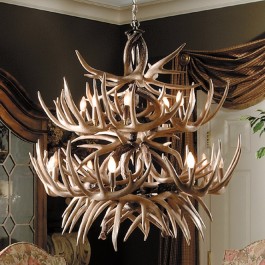 The Alleghany Faux Whitetail Deer Antler Chandelier
