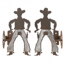 Cowboy Curtain Rod Brackets & Tie Backs