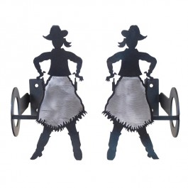 Cowgirl Curtain Rod Brackets & Tie Backs