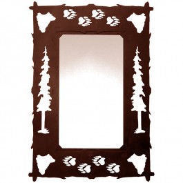 Wildlife Bear and Tracks Mirror