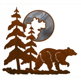 Mountain Bear Metal Wall Art