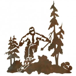 Skier Metal Wall Art