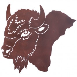 Buffalo Head Metal Wall Art