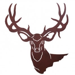 Mule Deer Head Metal Wall Art