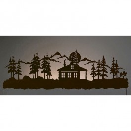 Cabin in the Pines Back Lit Wall Art