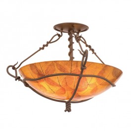 Buddha Leaf & Vine Semi Flush Ceiling Light