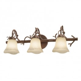 Rustic Vine Triple Vanity Light