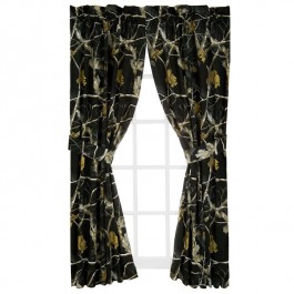 Black Camo Drape and Valance