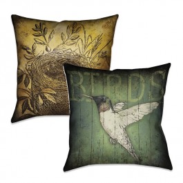 Reversible Lodge Bird Pillow